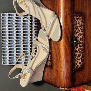 Silver Wedge Shoes